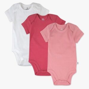 HonestBaby 3-pack Short Sleeve Bodysuits